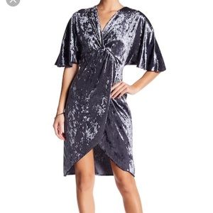 The vanity room velvet blue dress